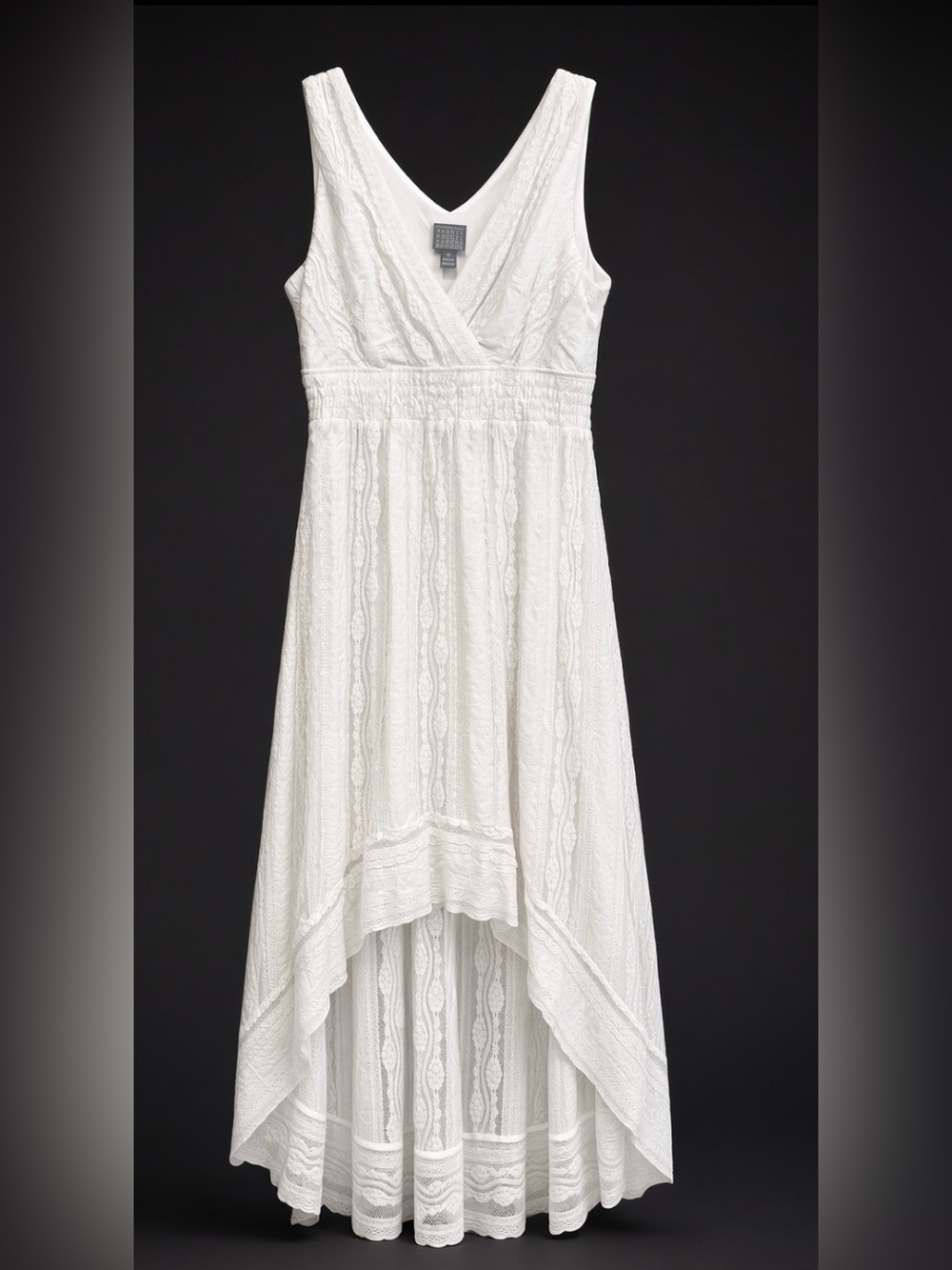 Rabbit Designs White Lace High Low Dress Size 12